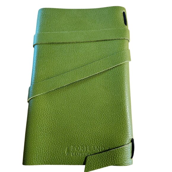 Portland Leather Other - Portland Leather Large Wrap Journal Mantis Green Pebbled Unicorn Refill 9x5.5